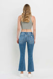 Vervet by Flying Monkey Full Size Mid Rise Distressed Cropped Flare Jeans - Trendsi - Flyclothing LLC