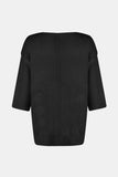 V-Neck Three-Quarter Sleeve Knit Top - Trendsi - Flyclothing LLC