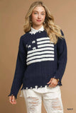 Umgee Distressed American Flag Sweater - Trendsi - Flyclothing LLC