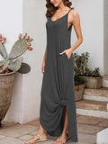 Slit Scoop Neck Sleeveless Dress - Trendsi - Flyclothing LLC