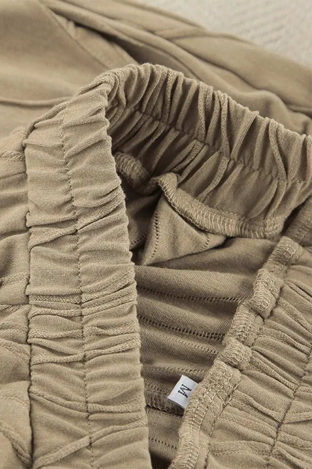 Texture Dropped Shoulder Long Sleeve Top and Pants Set - Trendsi - Flyclothing LLC