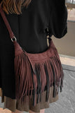 Suede Fringe Adjustable Strap Shoulder Bag - Trendsi - Flyclothing LLC