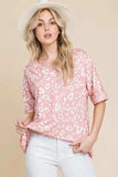 BOMBOM Loose Fit Animal Print Soft Knit Top - Trendsi - Flyclothing LLC