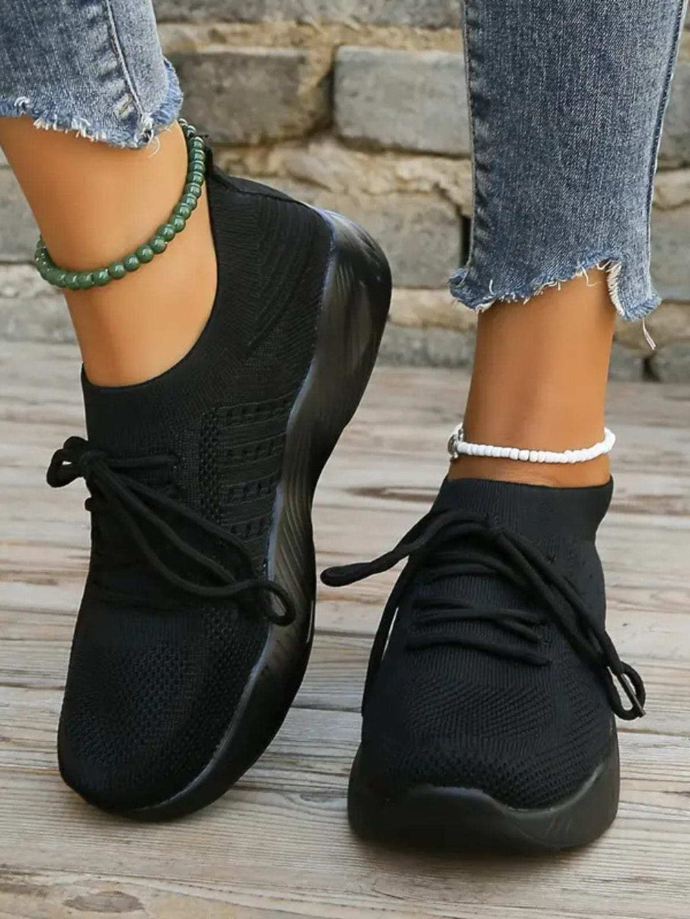 Mesh Round Toe Flat Athletic - Trendsi - Flyclothing LLC