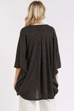 Mittoshop Open Front Batwing Sleeve Cardigan - Trendsi - Flyclothing LLC