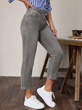 High Waist Jeans with Pockets - Trendsi - Flyclothing LLC