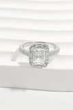 925 Sterling Silver Inlaid Zircon Square Ring - Trendsi - Flyclothing LLC