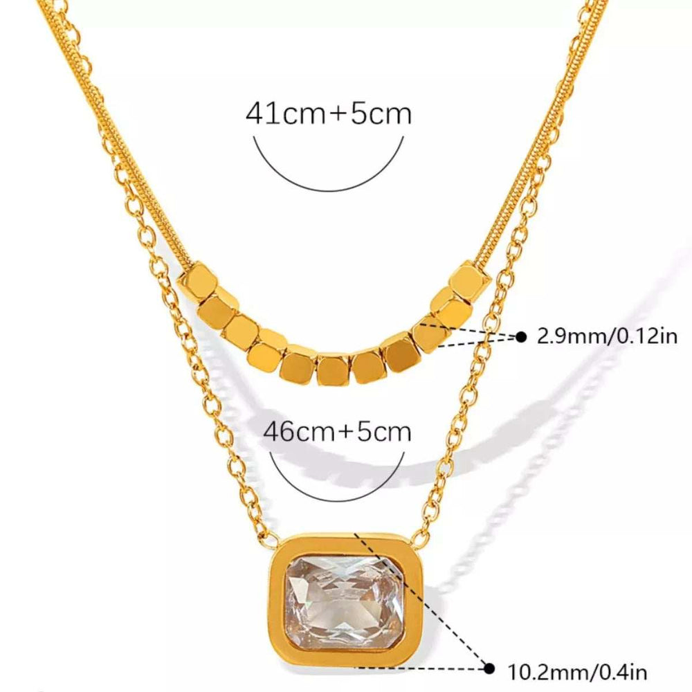 18K Gold-Plated Pendant Necklace - Trendsi - Flyclothing LLC