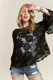 ADORA Bell Sleeve Crochet Top - Trendsi - Flyclothing LLC
