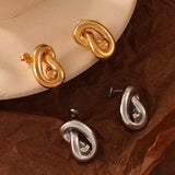 Titanium Steel Knot Stud Earrings - Trendsi - Flyclothing LLC