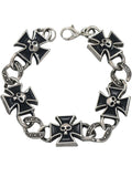 Gothic Skull Cross Chain Bracelet - Trendsi - Flyclothing LLC