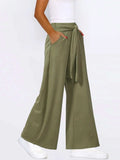 Tied Wide Leg Pants with Pockets - Trendsi - Flyclothing LLC