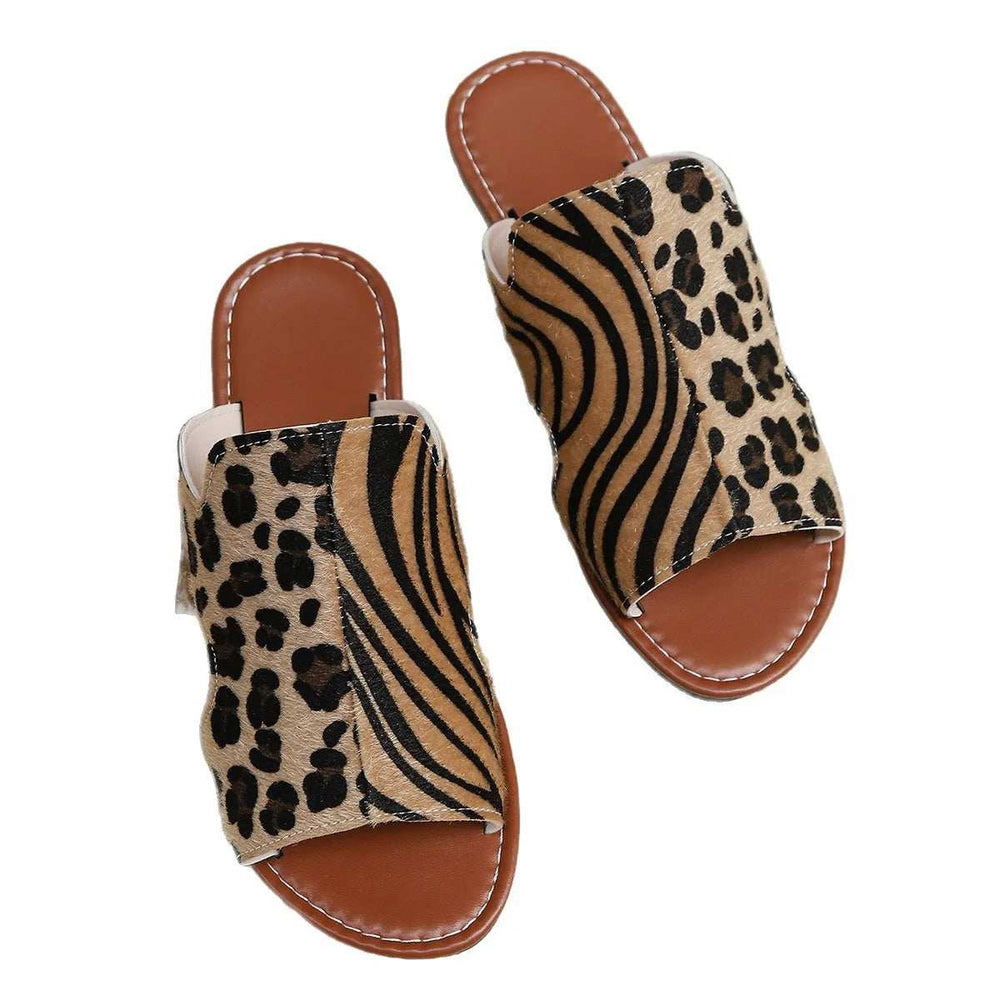 Open Toe Flats Sandals - Trendsi - Flyclothing LLC