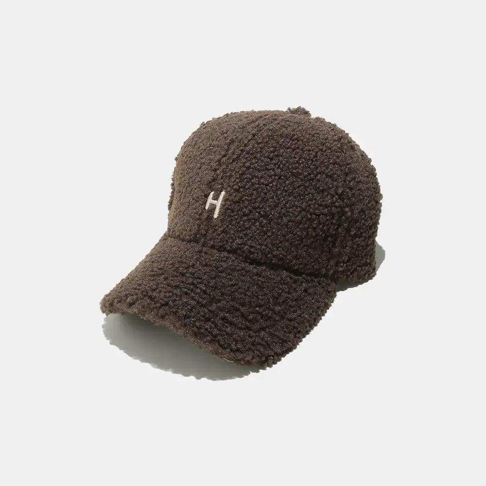 Sherpa Letter H Embroidered Cap - Trendsi - Flyclothing LLC