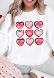 Valentine's Day Heart Round Neck Long Sleeve Sweatshirt - Trendsi - Flyclothing LLC