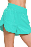 Zenana Windbreaker Smocked Waistband Running Shorts - Trendsi - Flyclothing LLC