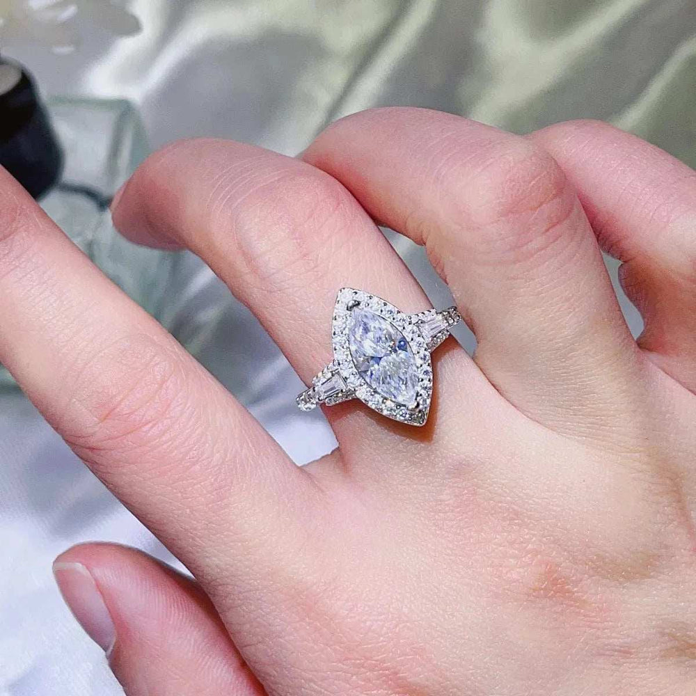 2 Carat Moissanite 925 Sterling Silver Ring - Trendsi - Flyclothing LLC