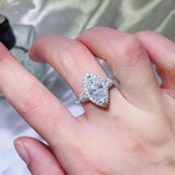 2 Carat Moissanite 925 Sterling Silver Ring - Trendsi - Flyclothing LLC