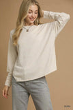 Umgee Textured Knit Long Sleeve Top - Trendsi - Flyclothing LLC