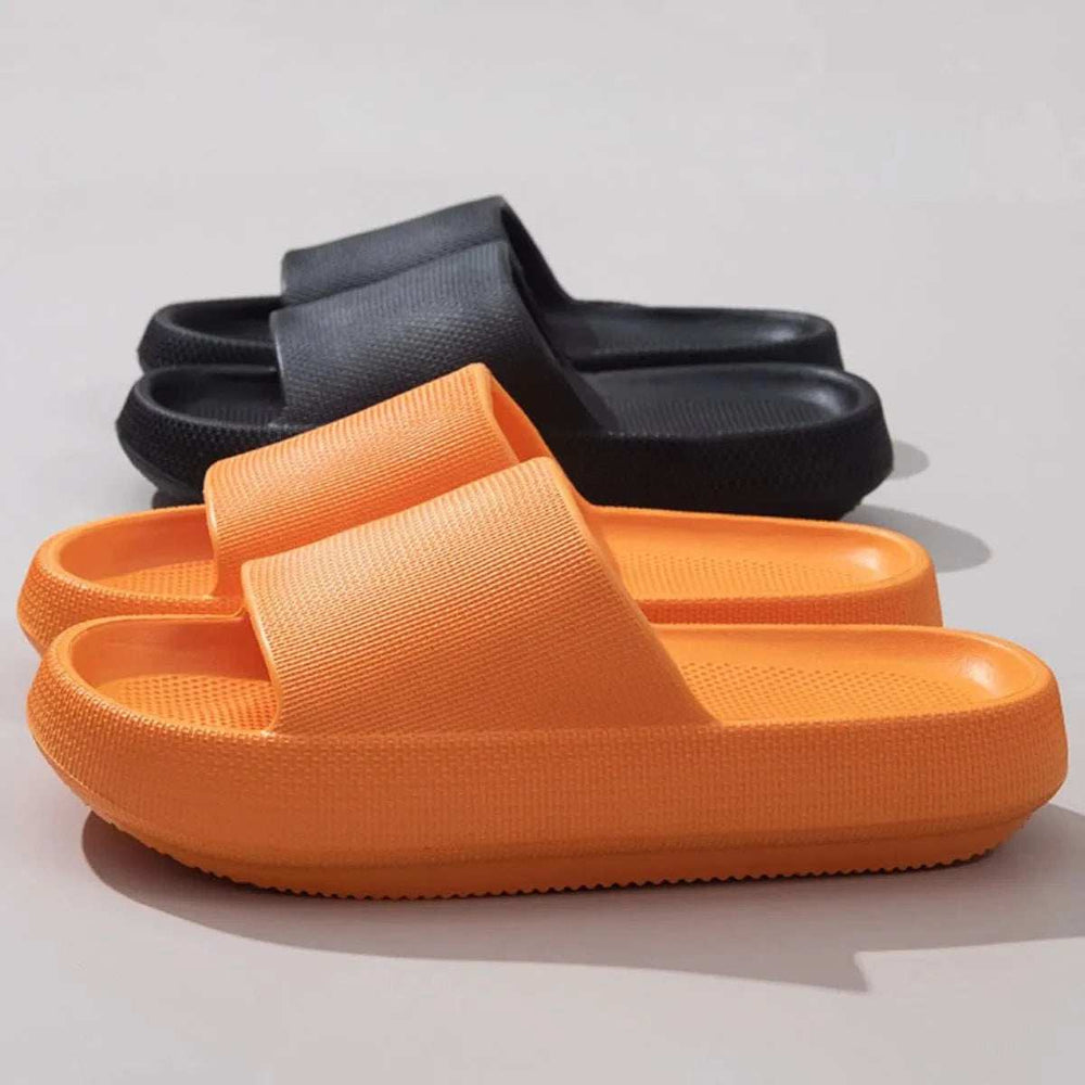 Open Toe Platform Slippers - Trendsi - Flyclothing LLC