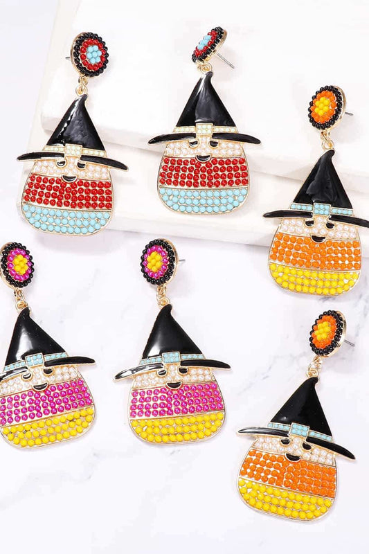 Witch's Hat Shape Synthetic Pearl Dangle Earrings - Trendsi - Flyclothing LLC