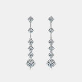 4 Carat Moissanite 925 Sterling Silver Earrings - Trendsi - Flyclothing LLC