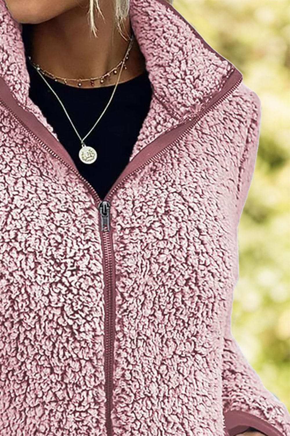 Pocketed Zip Up Turtleneck Jacket - Trendsi - Flyclothing LLC