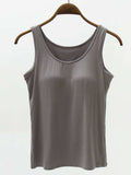 Full Size Wide Strap Modal Tank with Bra - Trendsi - Flyclothing LLC