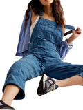 Pocketed Wide Strap Denim Overalls - Trendsi - Flyclothing LLC