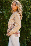 And The Why Full Size Double Layered Plaid Contrast Sweatshirt - Trendsi - Flyclothing LLC