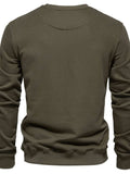 Men's Round Neck Long Sleeve Sweatshirt - Trendsi - Flyclothing LLC
