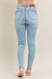 Judy Blue Full Size Mr Tummy Control Vintage Wash Skinny Jeans Plus Size - Trendsi - Flyclothing LLC