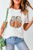 Full Size Pumpkin Round Neck Short Sleeve T-Shirt - Trendsi - Flyclothing LLC