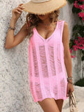 V-Neck Sleeveless Cover-Up - Trendsi - Flyclothing LLC