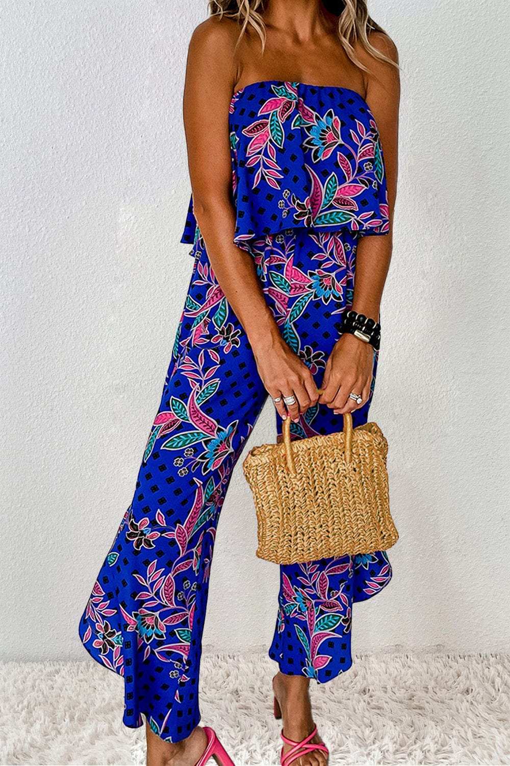 Printed Tube Jumpsuit - Trendsi - Flyclothing LLC