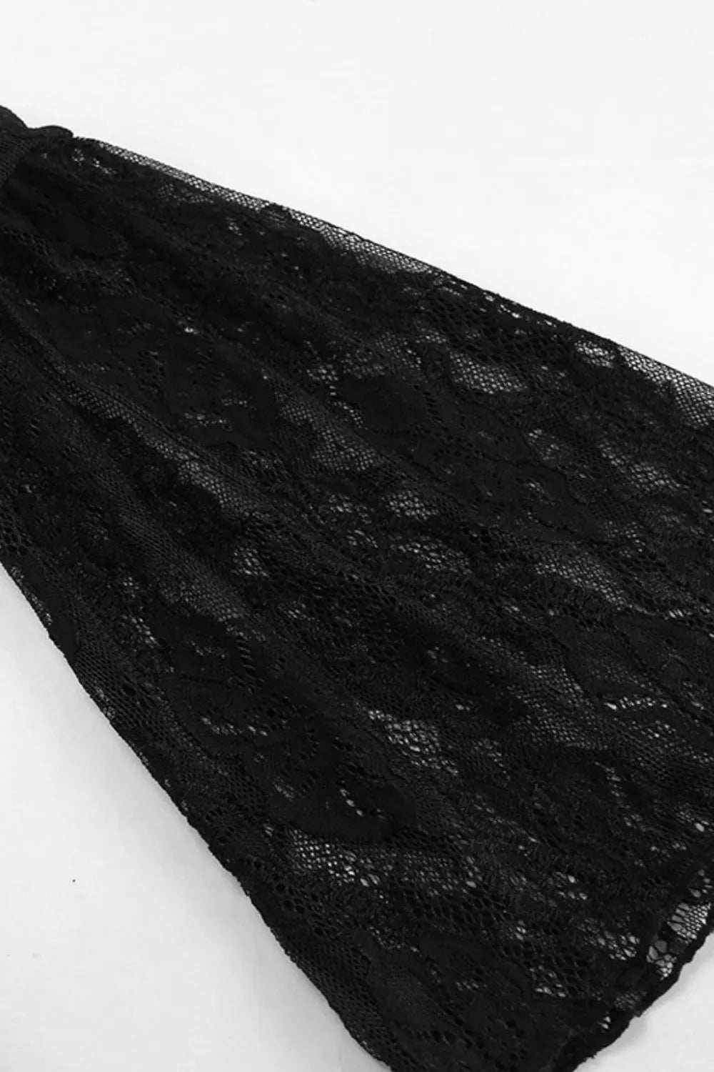 Lace Sweetheart Neck Flare Sleeve Mini Dress - Trendsi - Flyclothing LLC