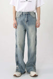 Side Slit Baggy Jeans with Pockets - Trendsi - Flyclothing LLC