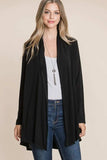 BOMBOM Open Front Long Sleeve Cardigan - Trendsi - Flyclothing LLC