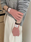 Ribbed Knit Gloves - Trendsi - Flyclothing LLC