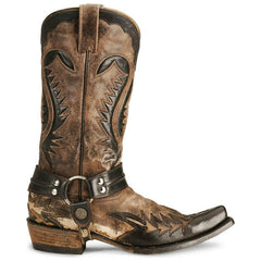 Stetson Outlaw Harness Leather Sole Boot 10 D