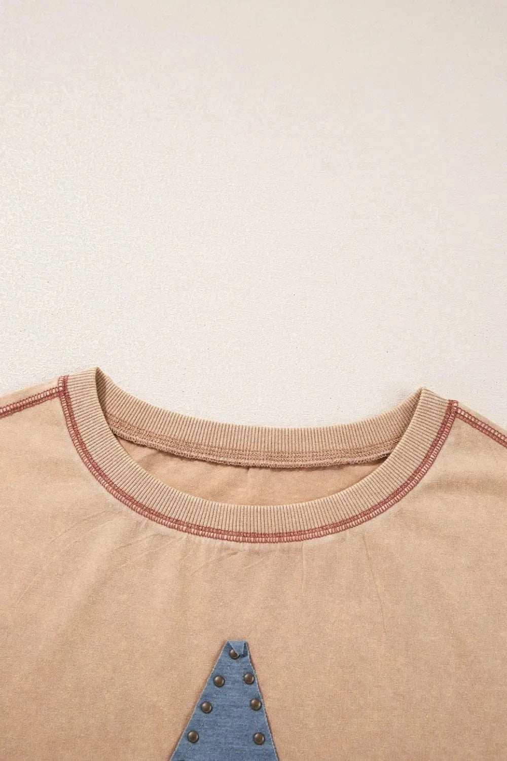 Mineral Wash Stud Beaded Star Pocketed T Shirt Dress - Trendsi - Flyclothing LLC