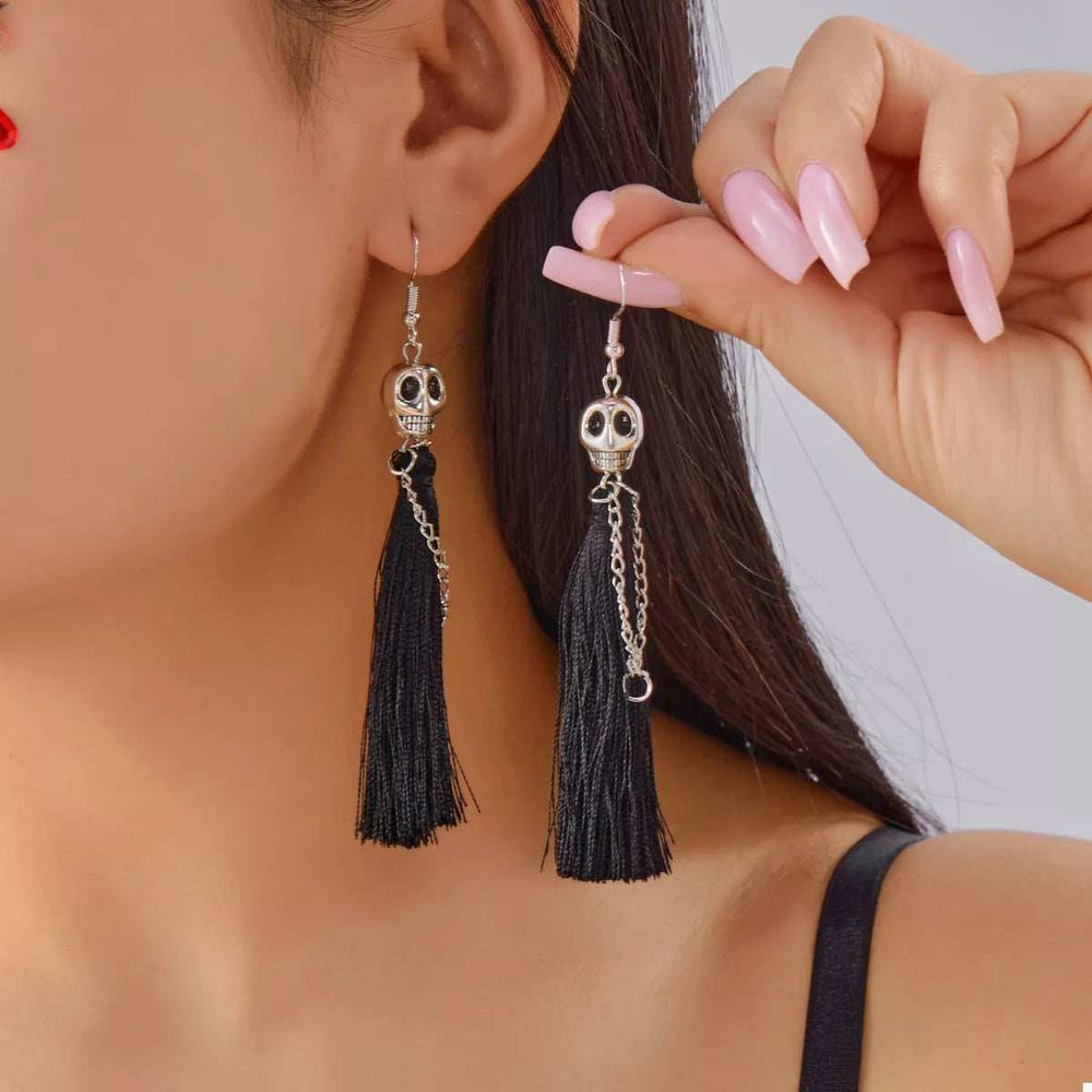 Halloween Ghost Tassel Drop Earrings - Trendsi - Flyclothing LLC