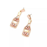 Champagne Bottle Drop Earrings - Trendsi - Flyclothing LLC