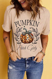 Pumpkin Graphic Round Neck Short Sleeve T-Shirt - Trendsi - Flyclothing LLC
