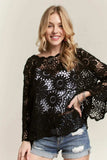 ADORA Bell Sleeve Crochet Top - Trendsi - Flyclothing LLC