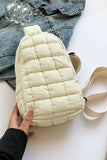 Quilted Nylon Crossbody Bag - Trendsi - Flyclothing LLC