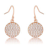 .6 Ct Elegant CZ Rose Gold Plated Disk Earrings - JGI - Flyclothing LLC