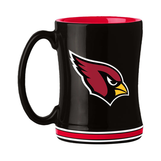 Arizona Cardinals 14oz Black Relief Mug - Logo Brands - Flyclothing LLC