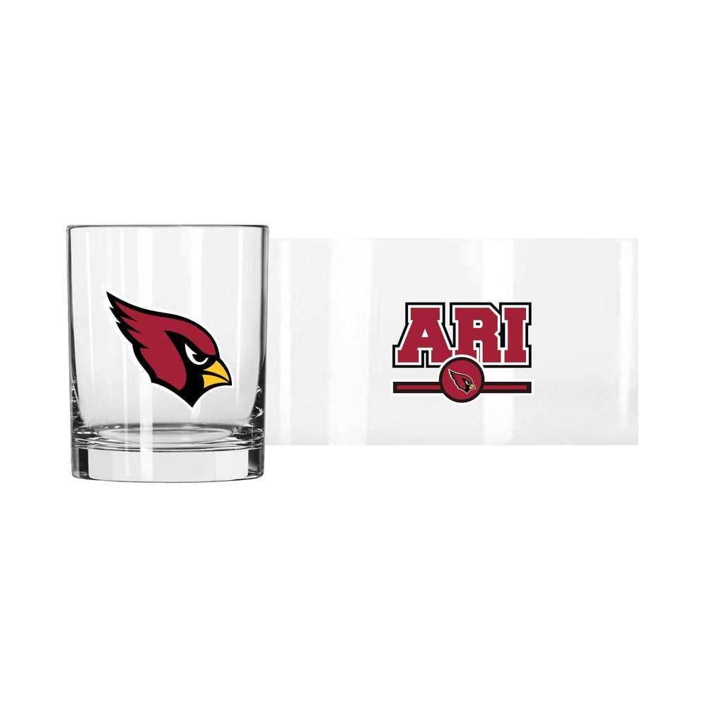 Arizona Cardinals 14oz Letterman Rocks Glass - Logo Brands - Flyclothing LLC
