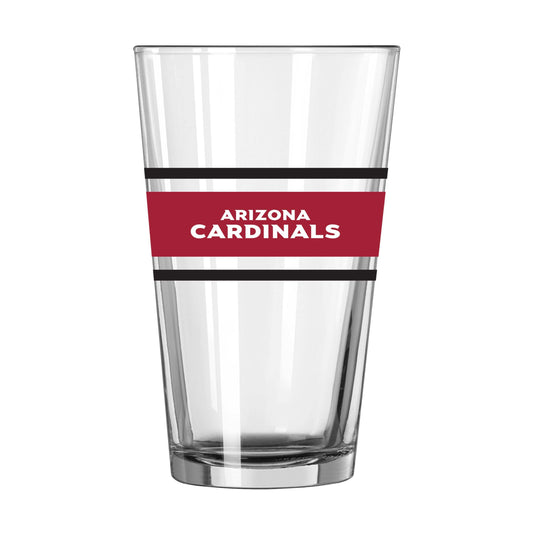 Arizona Cardinals 16oz Stripe Pint Glass - Logo Brands - Flyclothing LLC